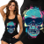 TANK TOP DAMSKI HORROR  SKULL COLOR